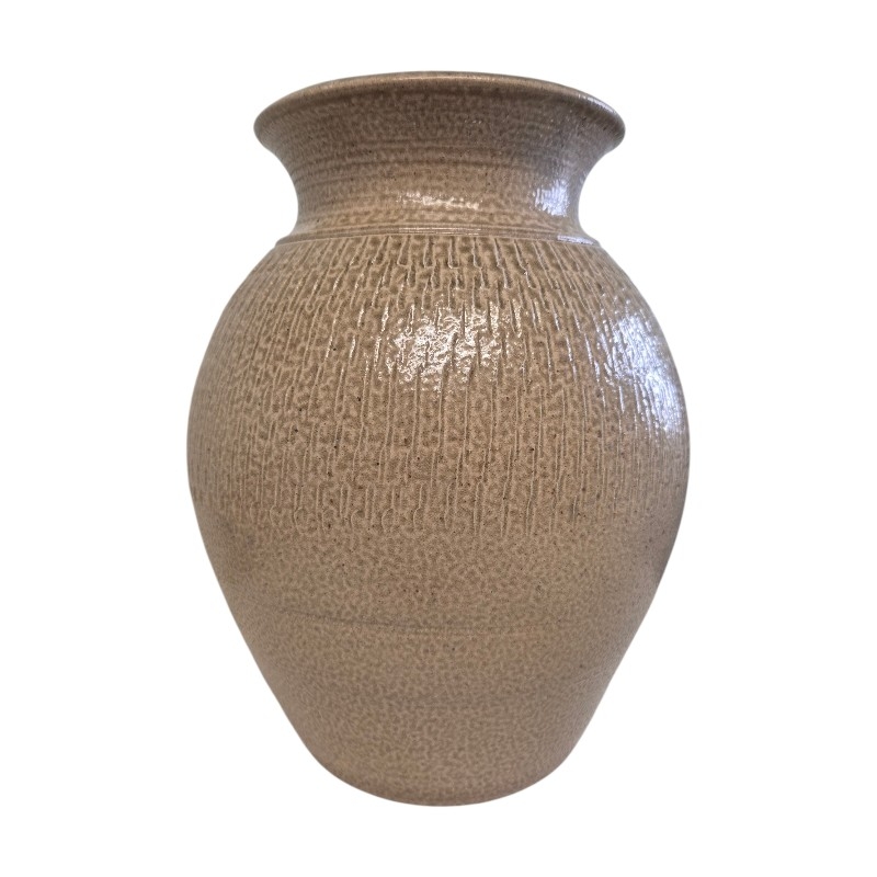 Etched salt glaze vase - Image 3